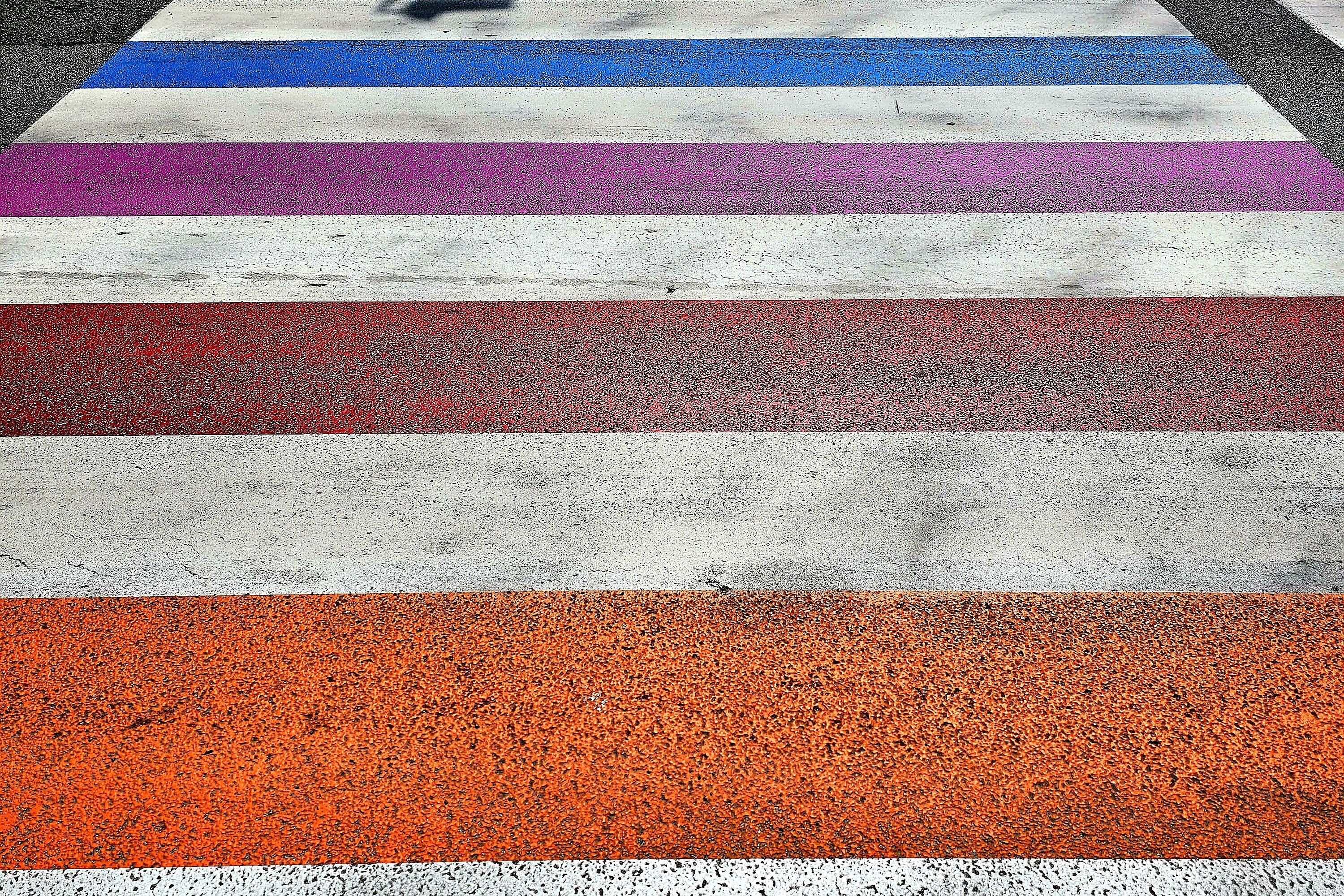 Zebrastreifen bunt