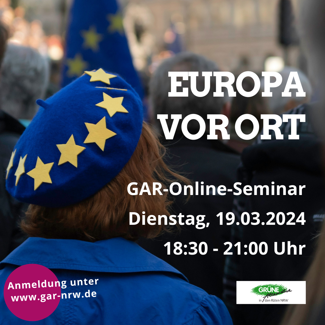 Frau mit EU-Mütze, GAR-Online-Seminar zu Europa