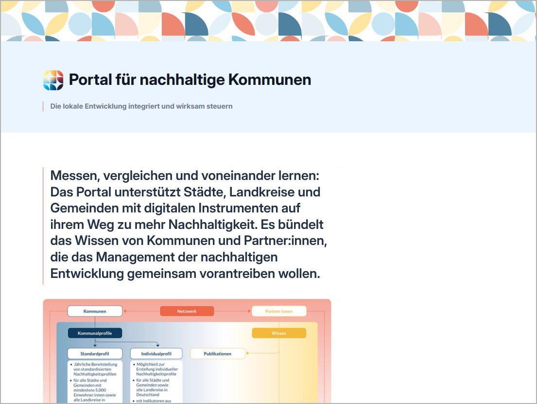 Screenshot Website nachhaltige Kommune