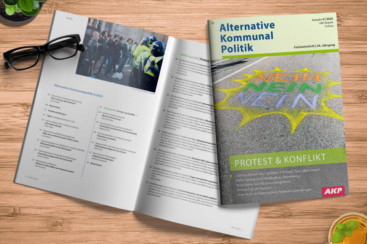 Cover der AKP 4/2023: Protest und Konflikt
