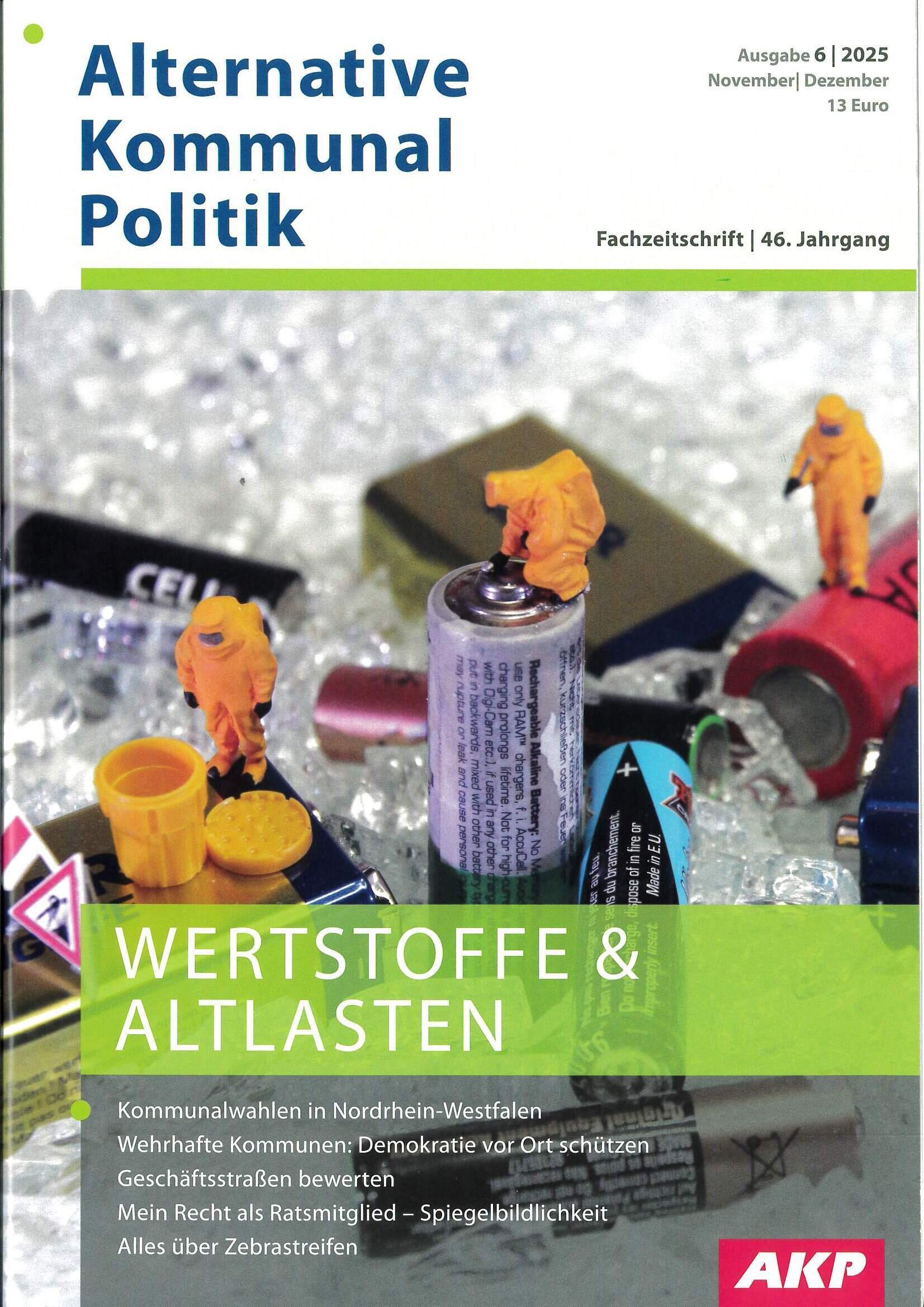 Titel der AKP 6/25 zum Thema Wertstoffe und Altlasten