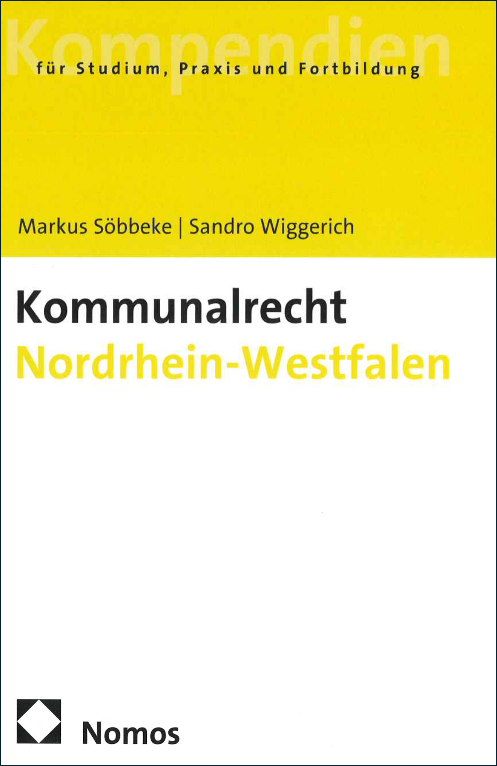 Titelbild Kommunalrecht NRW, Nomos-Verlag