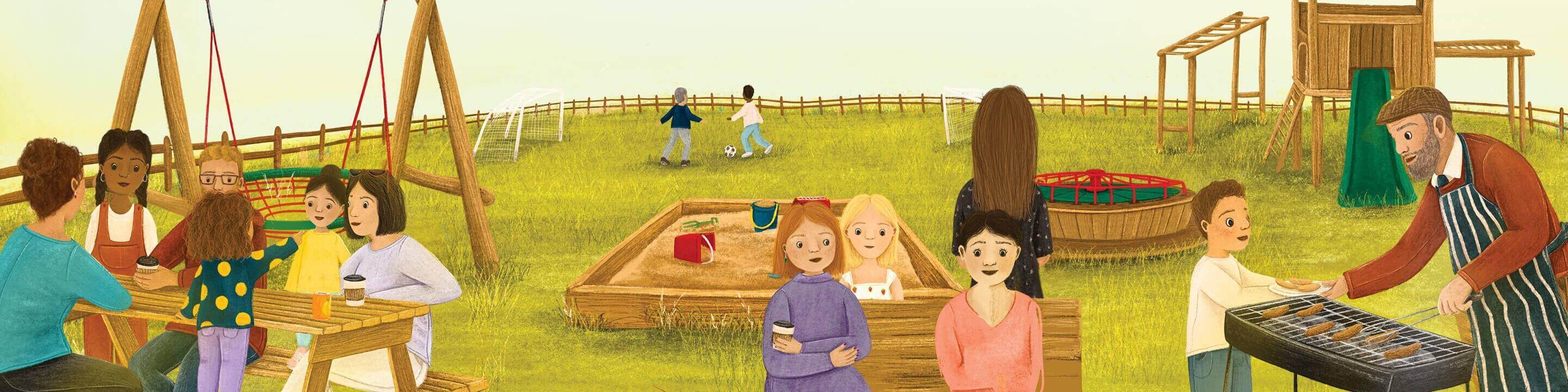 Seite aus dem Buch Spielplatzalarm