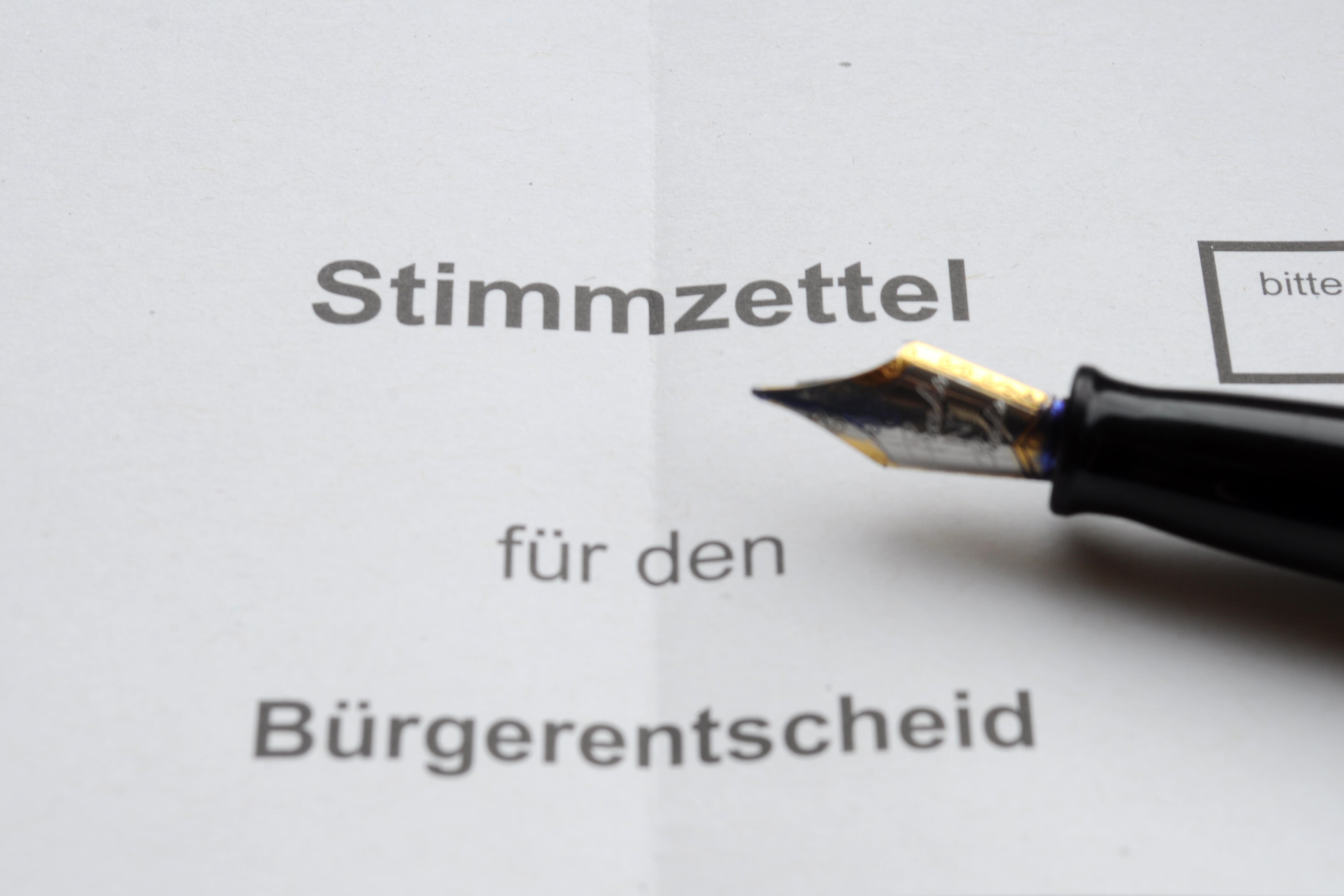 Stimmzettel Bürgerentscheid